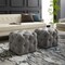 Genevieve Linen/Velvet Tufted Upholstered Cube Storage Ottoman, 1 Piece